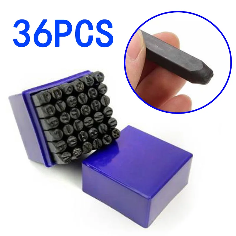 Набор инструментов 36 шт. 6 мм металлический буквенный штамп с цифровой