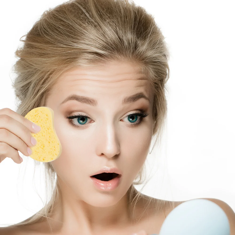 

50pcs Natural Wood Pulp Sponge Cellulose Compress Cosmetic Puff Facial Washing Sponge Face Care Cleansing Makeup Remover Tools(