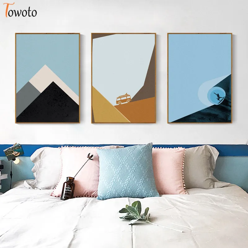 Современная Абстрактная живопись холст картины дорожное настенное Искусство