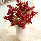 Искусственный бобы цветы Букеты Свадебные Рождественская ягода домашний декор ягодные растения 2021 Лидер продаж засушенные цветы вечерние поставки