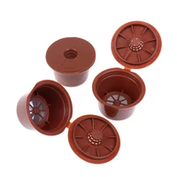 3pcsset new reusable coffee capsule filter cup for nescafe dolce gusto refillable caps spoon brush filter baskets pod