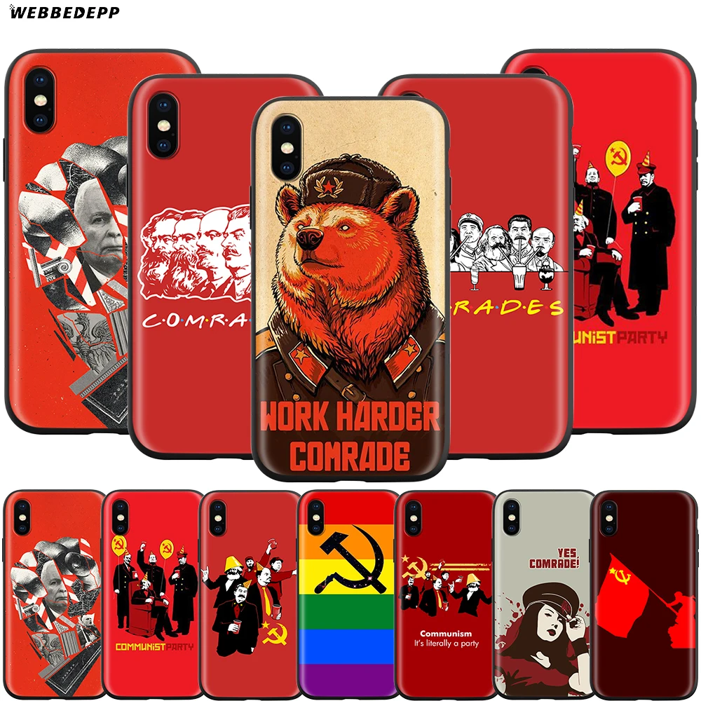 Webbedepp коммунистической друзья товарищи чехол для Apple iPhone 12 11 Pro XS Max XR X 8 7 6 6S Plus 5 5S SE |