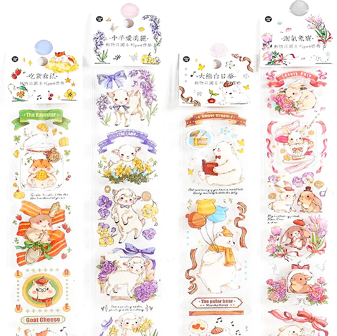 1 pc PET Strip Sticker Animal Manor series Vintage Dreamlike Hand Account Stickers Stationery Supplies(ss-550)