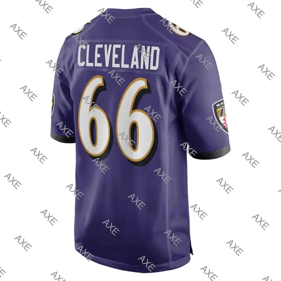 

Customized Stitch American Football Jersey Men's 66 Ben Cleveland Ravens Men Game Player Jersey