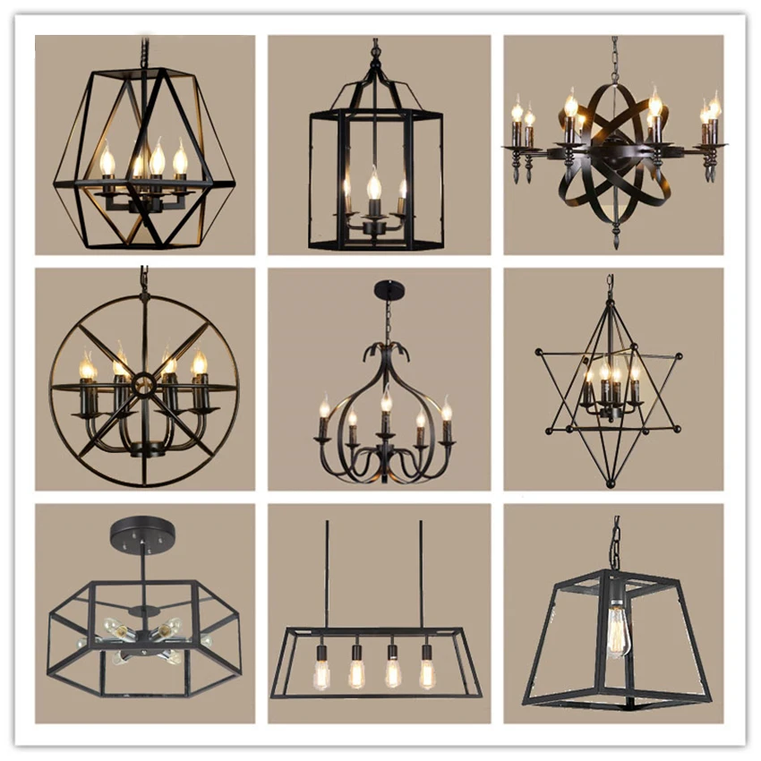 Ретро декоративная люстра американский стиль светильник ing скандинавский Лофт