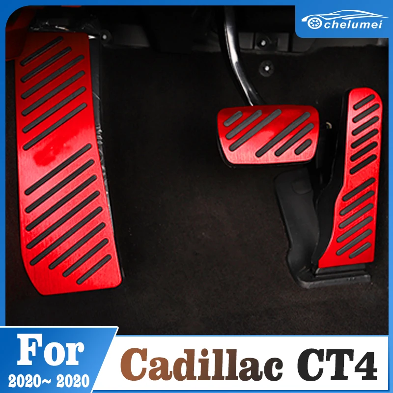 

Car Pedal Pad Covers Fit For Cadillac CT4 2020 Accelerator Fuel Brake Footrest Pedal Plate Protective Cover Retrofit Accessories