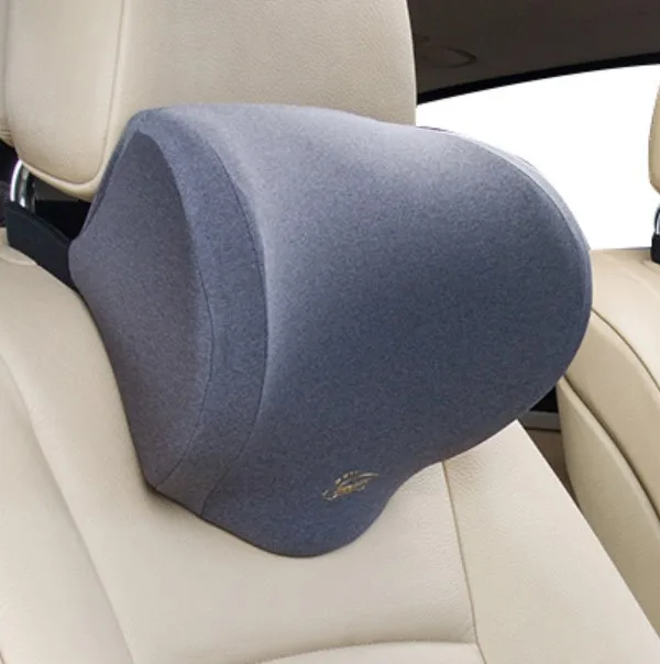 dark grey neck Автомобильный подголовник, подушка для шеи, поясная подушка для спины, Автомобильная подушка с эффектом памяти, полиэстер, дышащая подушка для спинки, подходит для тела - Название цвета: dark grey neck
