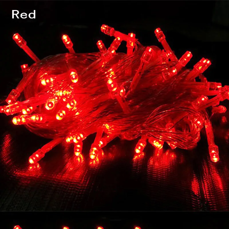 Red 3M, 10 м, 20 м, 30 м, 50 м, 100 м, светодиодный Сказочный свет, Рождественский светодиодный светильник, гирлянда, Декор для дома, свадьбы, Рождества, праздников - Испускаемый цвет: Red