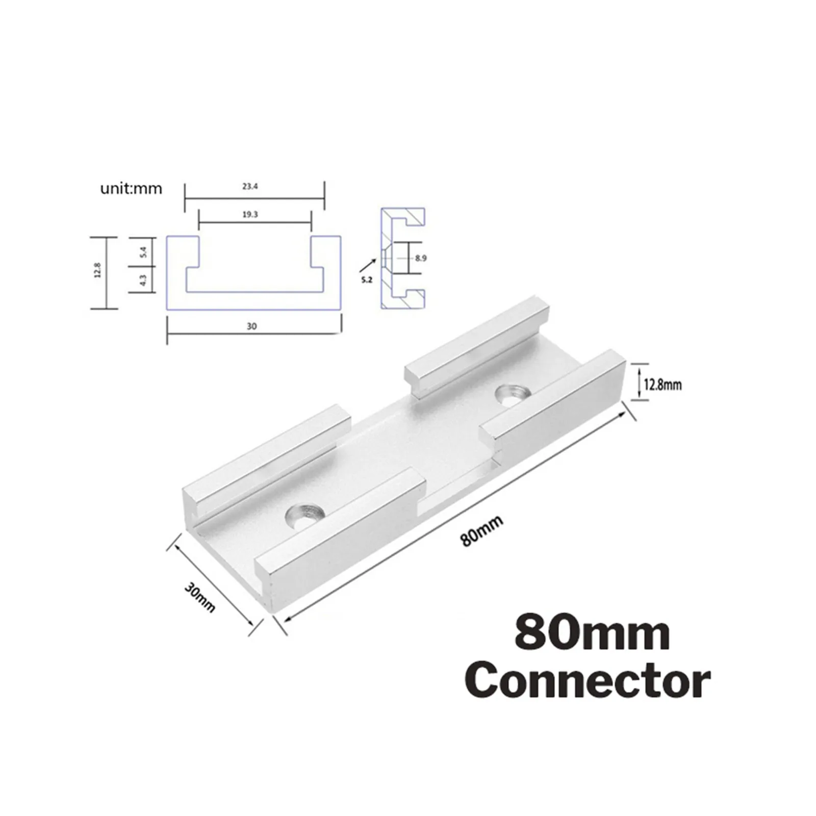 

T-track Cross Connecting Parts Push Handle Miter Track Jig Tools With Screws Carpenter Aluminium Alloy Woodworking T-slot