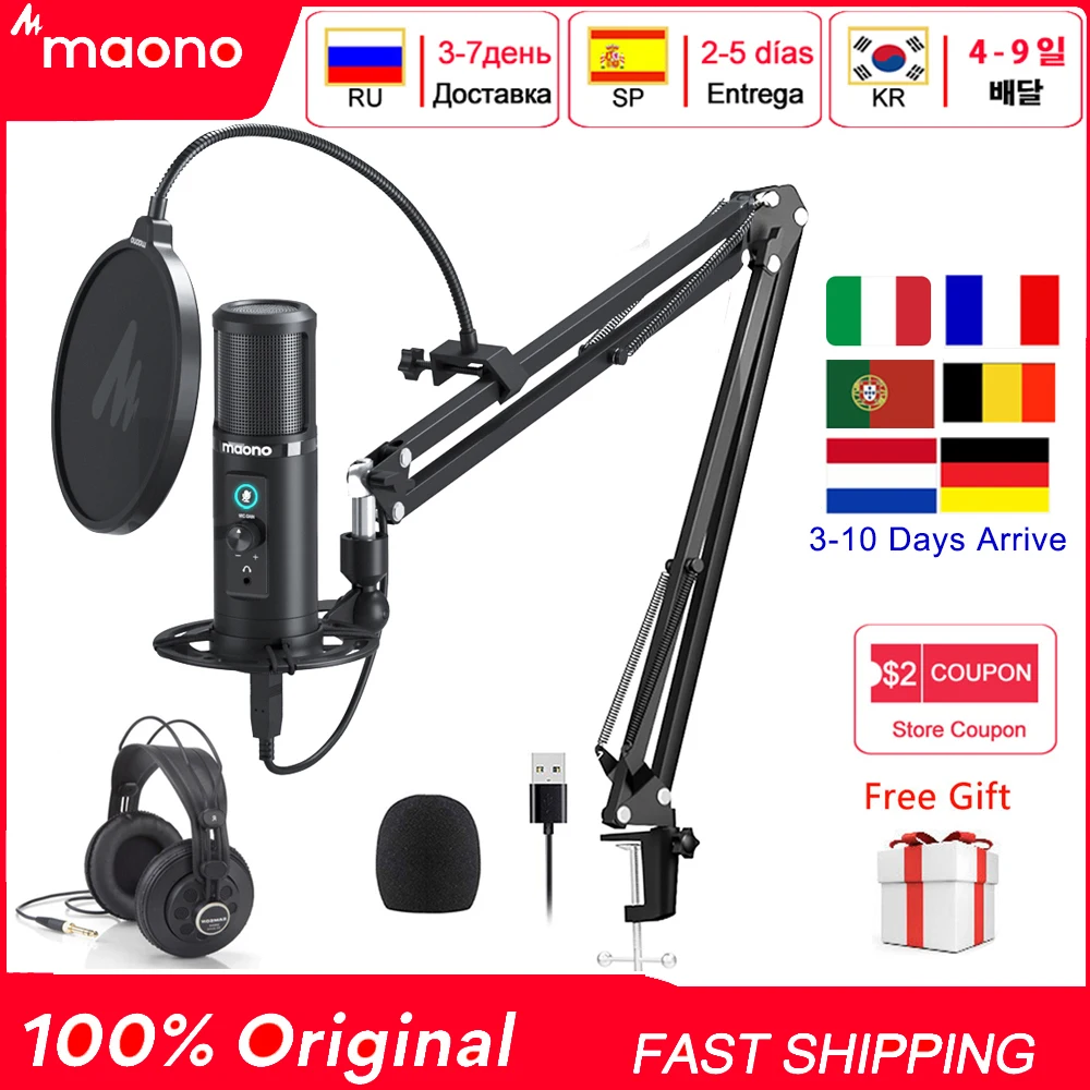 

MAONO PM422 USB Microphone Zero Delay Monitoring 192KHZ/24BIT Professional Cardioid Condenser Mic With Touch Mute Button YouTube