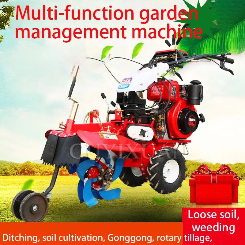 Многофункциональный садовый дизельный четырехколесный привод микро