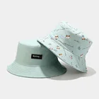 Хлопковая двухсторонняя Панама с изображением собаки из мультфильма, Рыбацкая шляпа, шляпа от солнца для путешествий, для мужчин и женщин