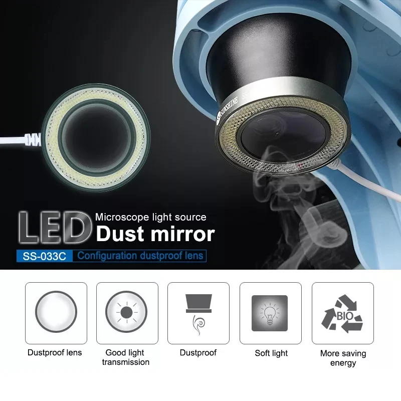 SS-033C USB Регулируемая яркость Барроу объектив светодиодный круглый светильник с
