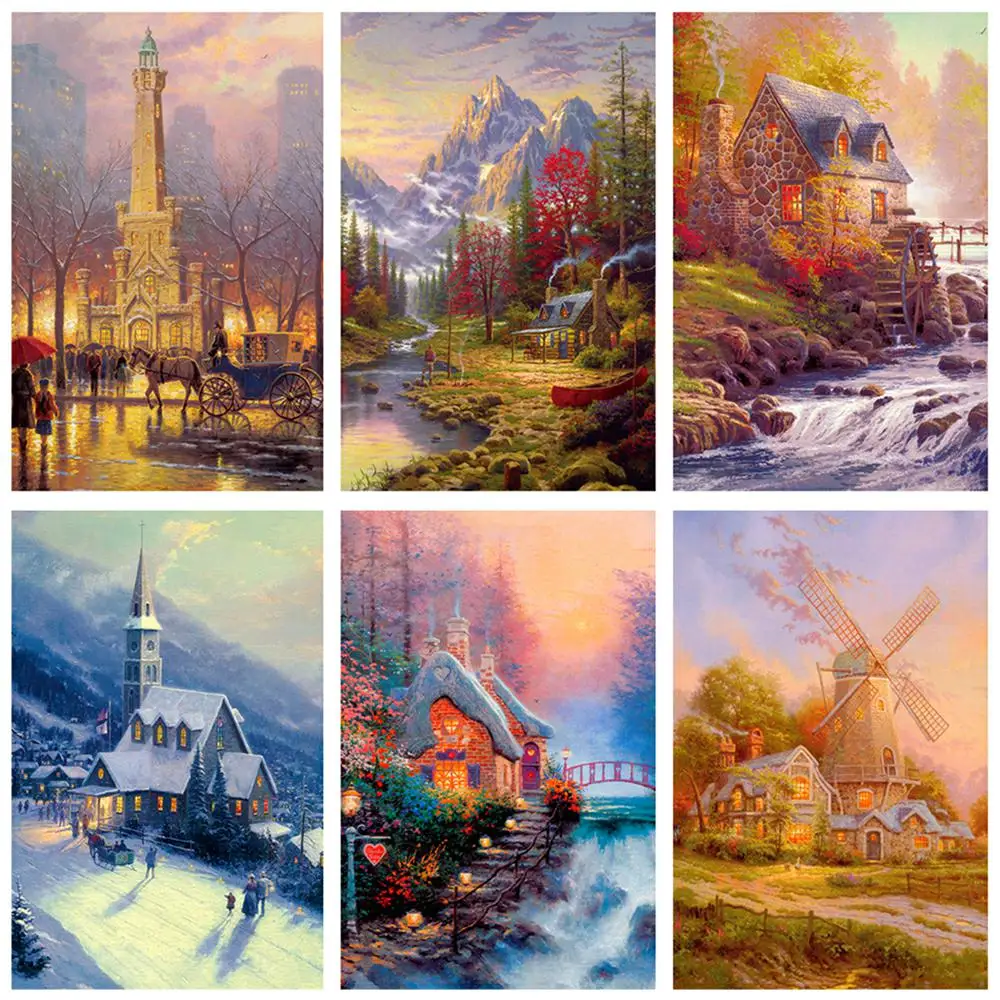 5D алмазная картина Набор Мозаика домик в лесу Алмазная вышивка полный