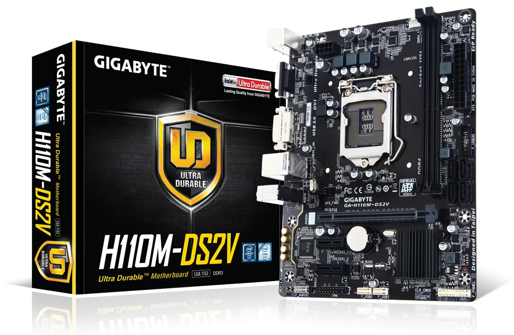 

Для Gigabyte GA H110M DS2V материнская плата Socket LGA 1151 Core i7 i5 i3 DDR4 USB3.0 SATA3 PCI-E 3,0 100% оригинальная материнская плата Б/у F
