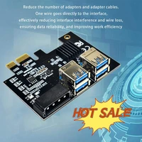 au42 pci e 1 to 4 expansion card pci e 1x to 16x 4 port dual layer usb3 0 graphics adapter expansion card for btc mining