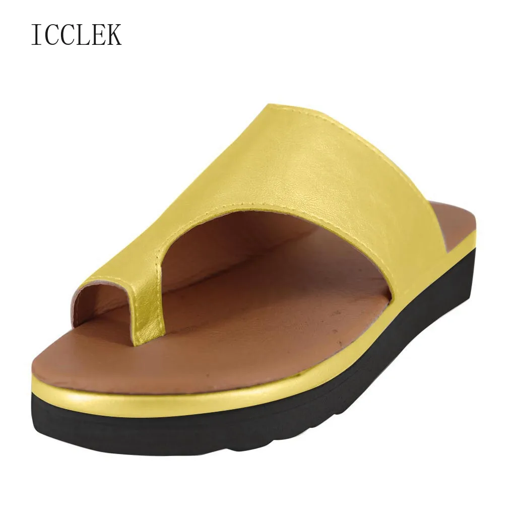 

Women's Sandals 2020 New Female Shoes Comfy Platform Flat Sole Orthopedic Bunion Corrector Plus Size 35-43 Casual Shoes Woman