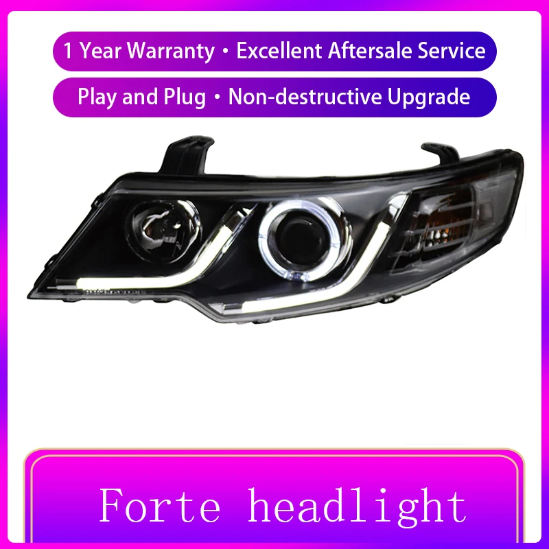 

For KIA Forte Cerato 2009-2014 Year LED Headlights With Daytime Running Light With Bi-Xenon Projector Lens