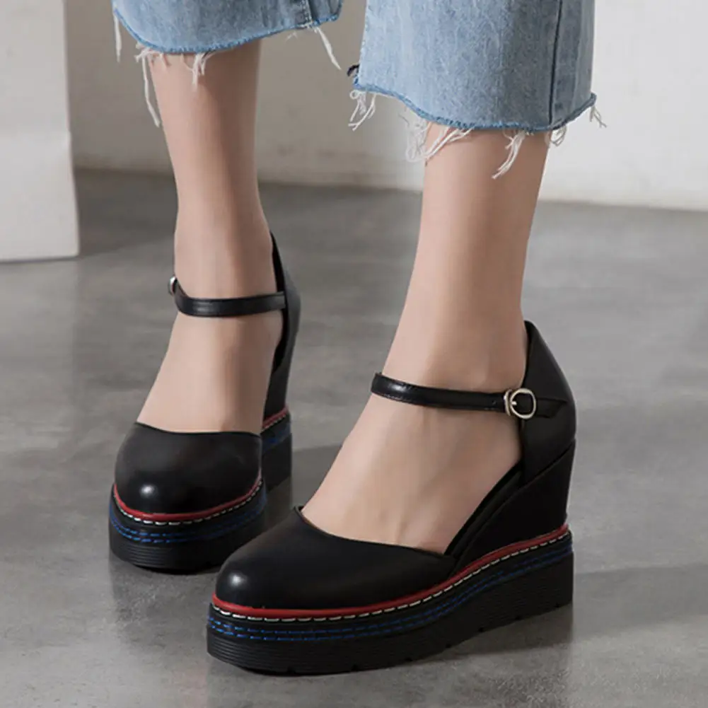 

KARINLUNA Summer Fashion Casual Sandals Brand Genuine Leather Platform Women Sandals New Arrival 2020 High Wedges Women Shoes