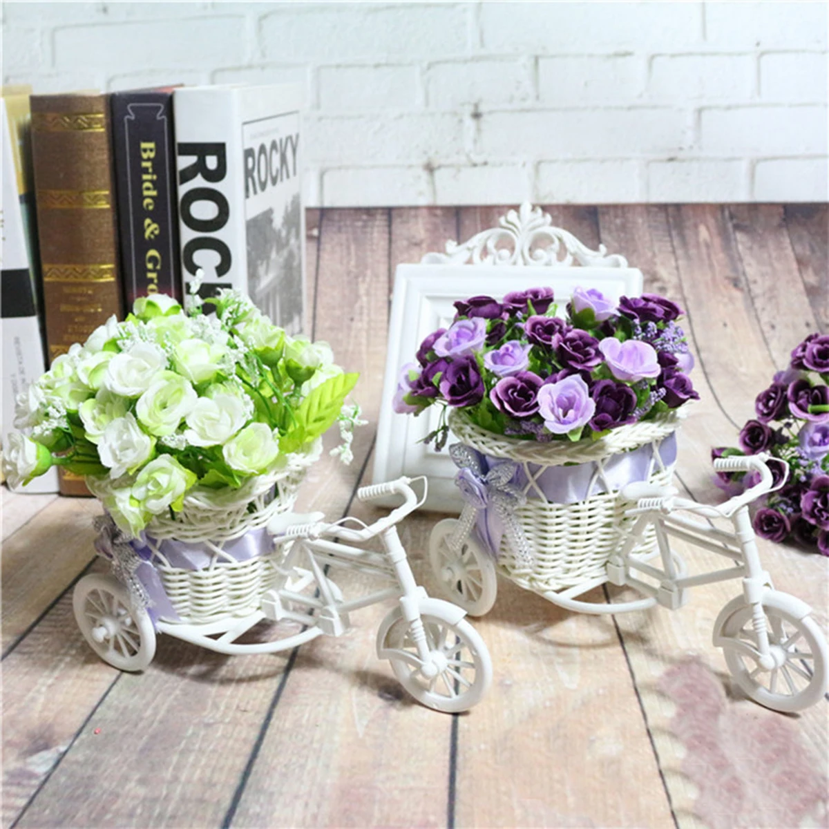 Пластиковый трехколесный велосипед 1 шт. дизайнерская корзина для искусственных