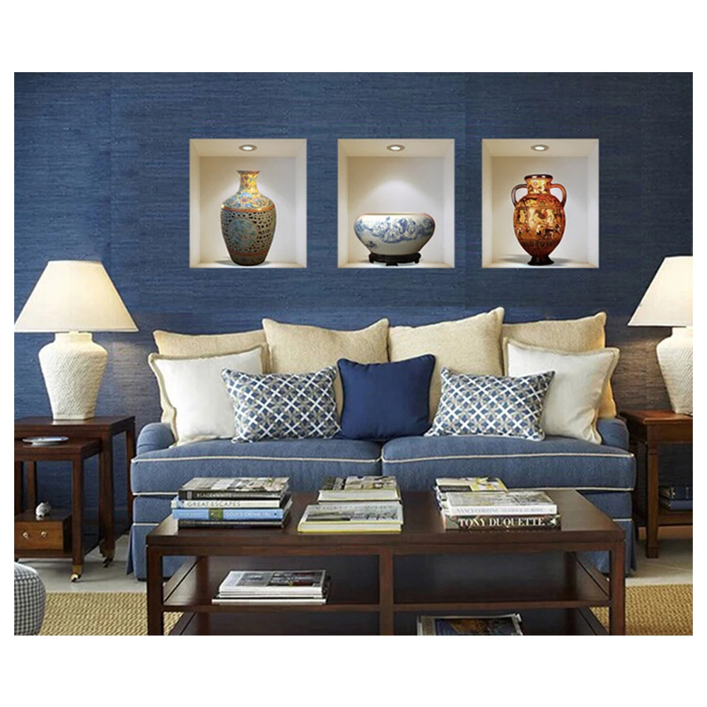 Наклейка для дома 3D моделирование античная ваза шаблон наклейки на стену