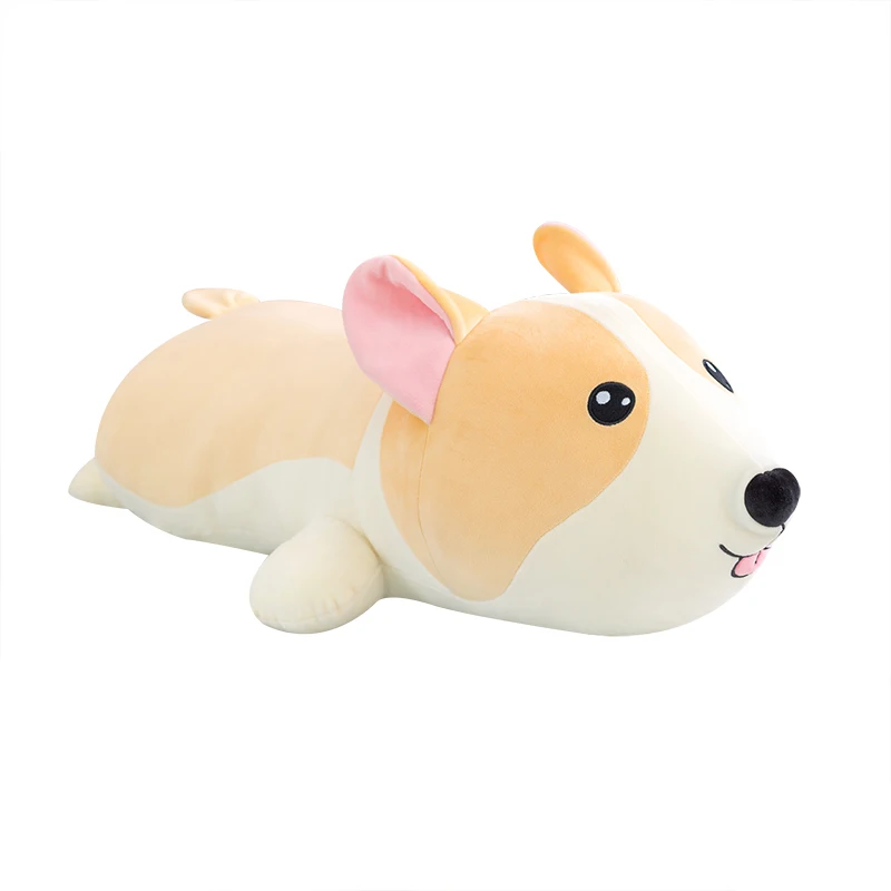 

Hot Nice 1pc 40cm-80cm Lying Corgi Dog Plush Toys Stuffed Cute Puppy Animal Doll Soft Long Sleep Pillow Cushion Kids Girls Gift