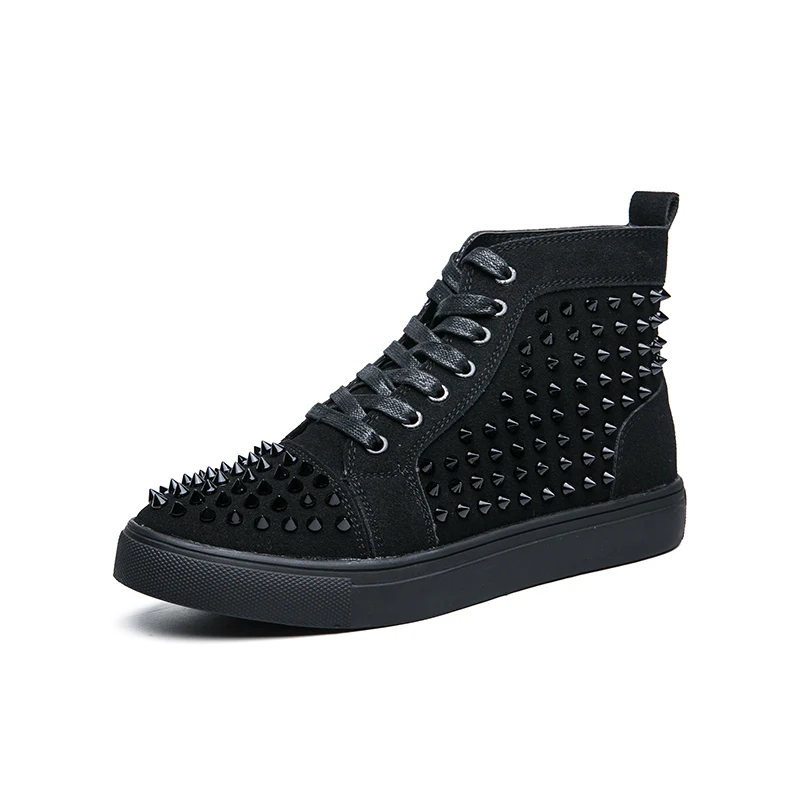 

2021 high quality autumn/winter new high top shoes punk rivet Martin shoes men and women sportswear shoes people B23 skateboard