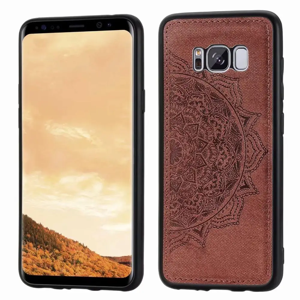 Мандала Цветок Ткань + PC Shell ткань ТПУ автомобиль магнитной адсорбции сотового