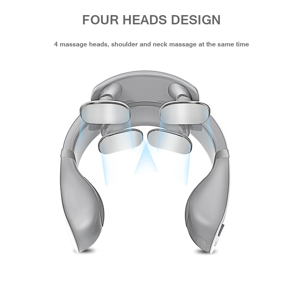 Умный электрический массажер для шеи с подогревом инструмент облегчения боли
