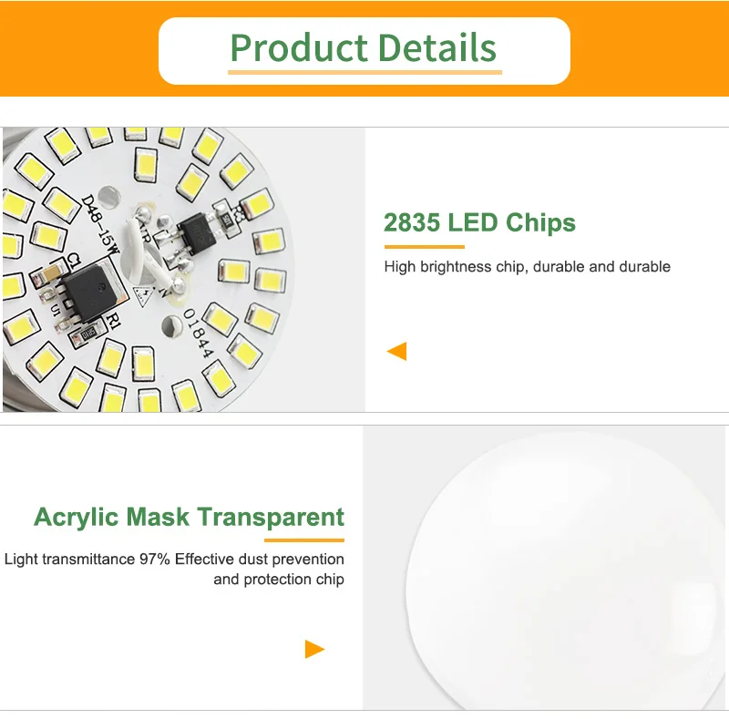 =(K)= 10pcs Dimmable Composite Aluminum LED Bulb Lamp E14 220V LED Light E27 3W 5W 6W 9W 12W 15W 20W Lampada Ampoule LED