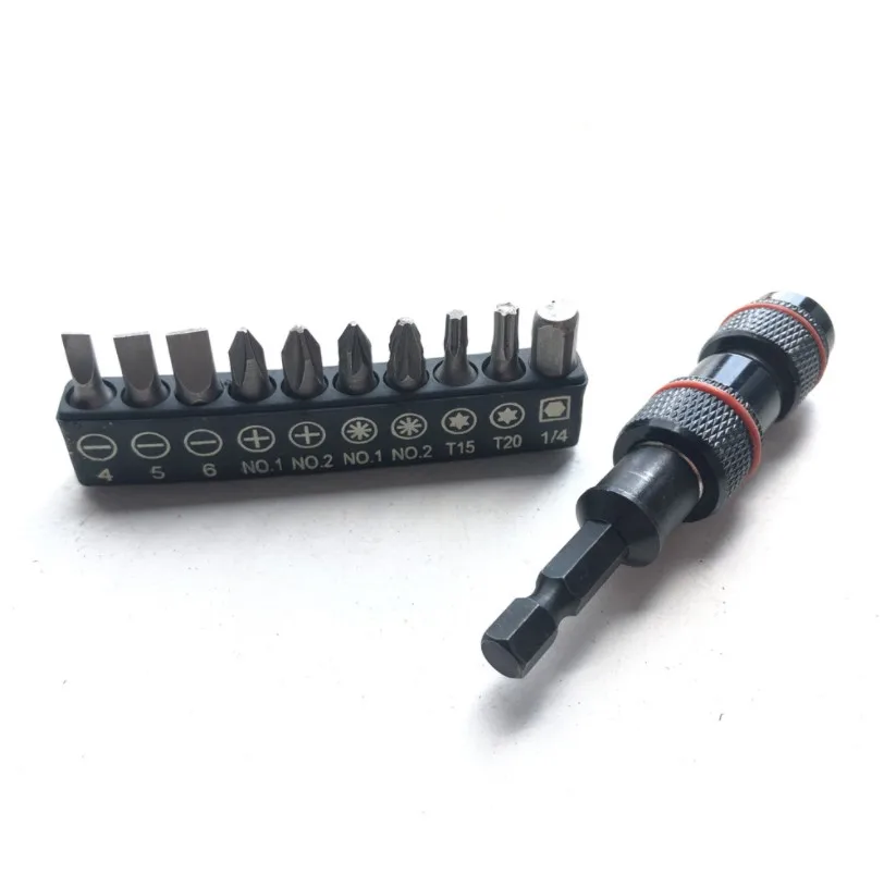 

1set Magnetic Screwdriver Drill Bit Holder Angle Pivoting Bit Tip Holder Drive Guide Extension Adapter Accessories