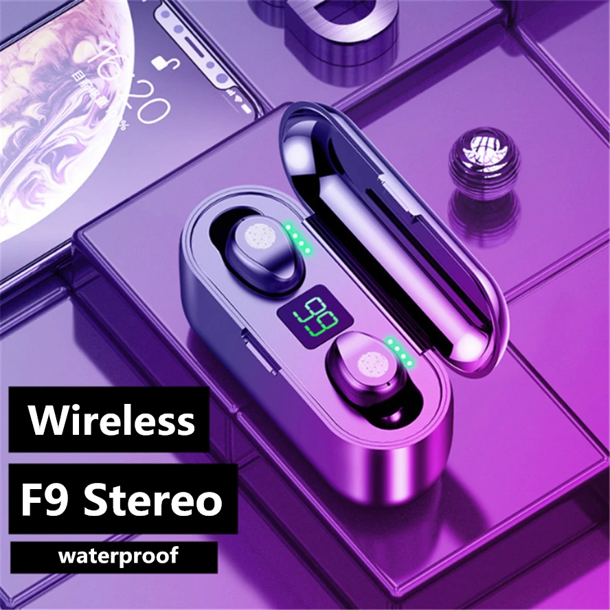 

NEW Wireless Bluetooth Earphone with Microphone Sports Waterproof Earphones Headsets Touch Control Music Earbuds For Phone