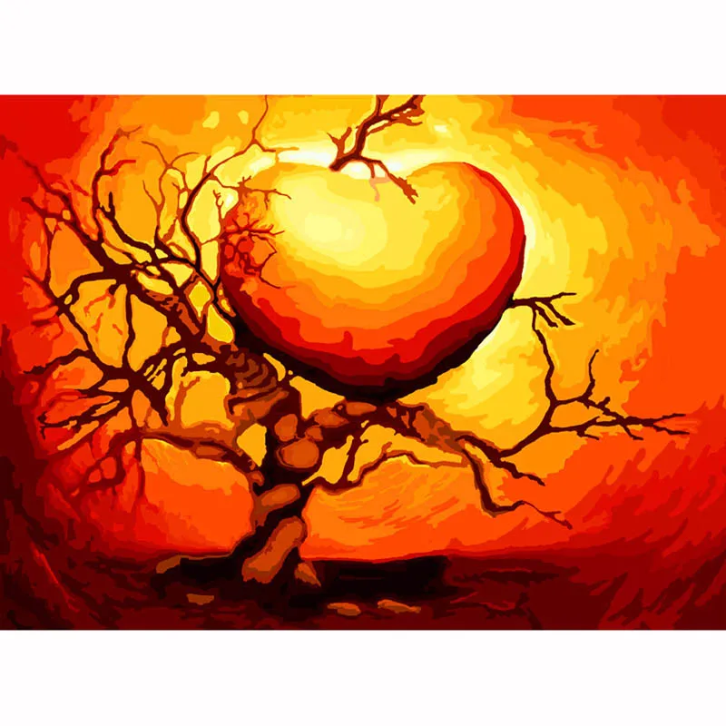 Heart-16 LaoJieYuan 5D DIY алмазная живопись для дома сердце крест комплект настенный полный БУРЕНИЕ вышивка украшение дома подарок - Цвет: Heart-16