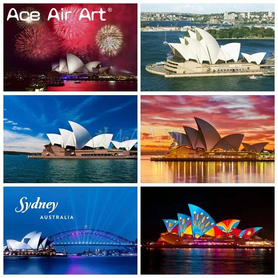 Full Drill Embroidery Popular Tourism Landmark Needwork 5D DIY Diamond Art Painting Sydney Opera House New South Wales Australia | Дом и сад
