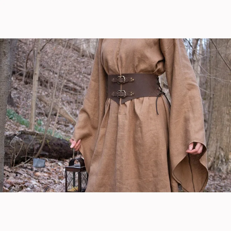 Кожаный пояс в средневековом стиле для косплея |