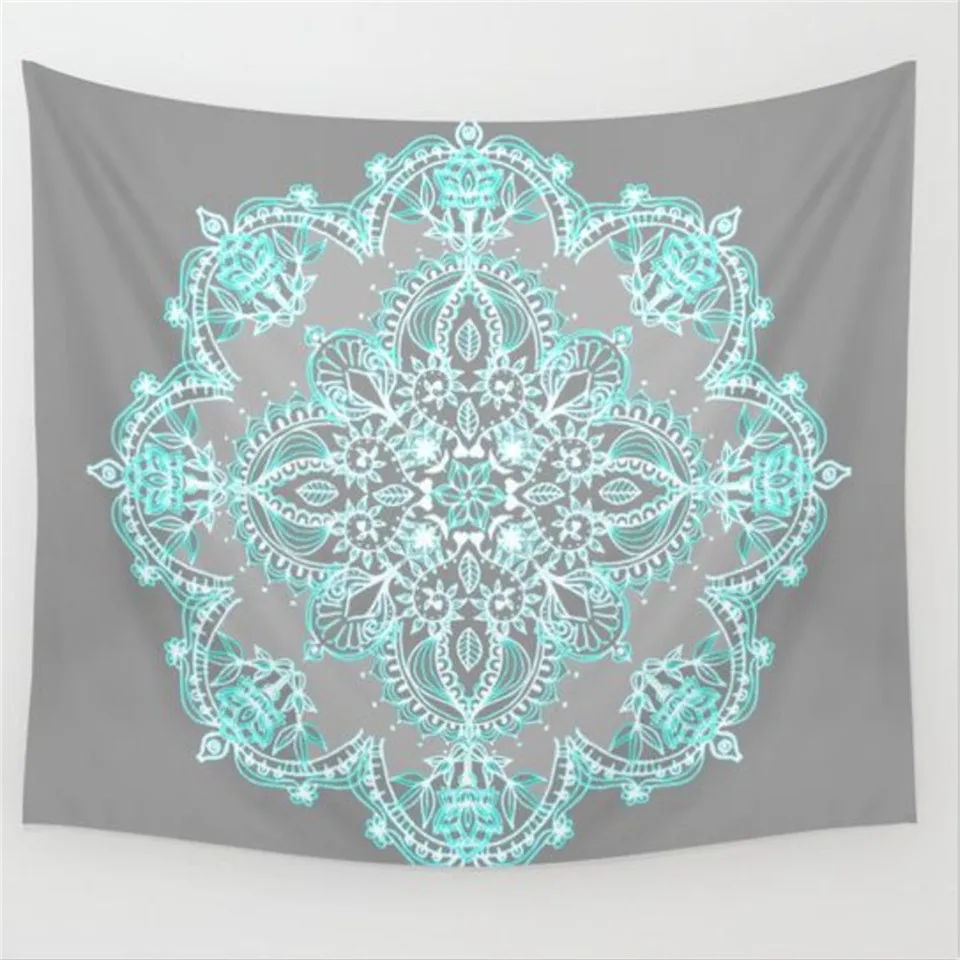 Настенный штора с индийской мандалой гобелен внутреннее украшение в стиле бохо