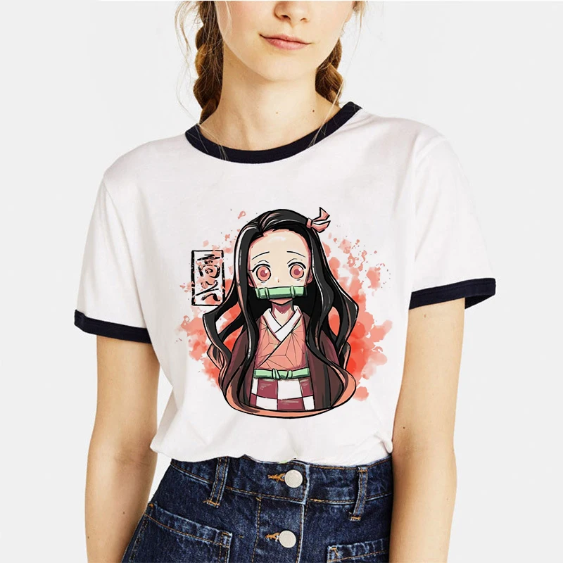 Футболка унисекс Rengoku Nezuko Мужская футболка Kawaii Kimetsu No Yaiba мультяшная из японского