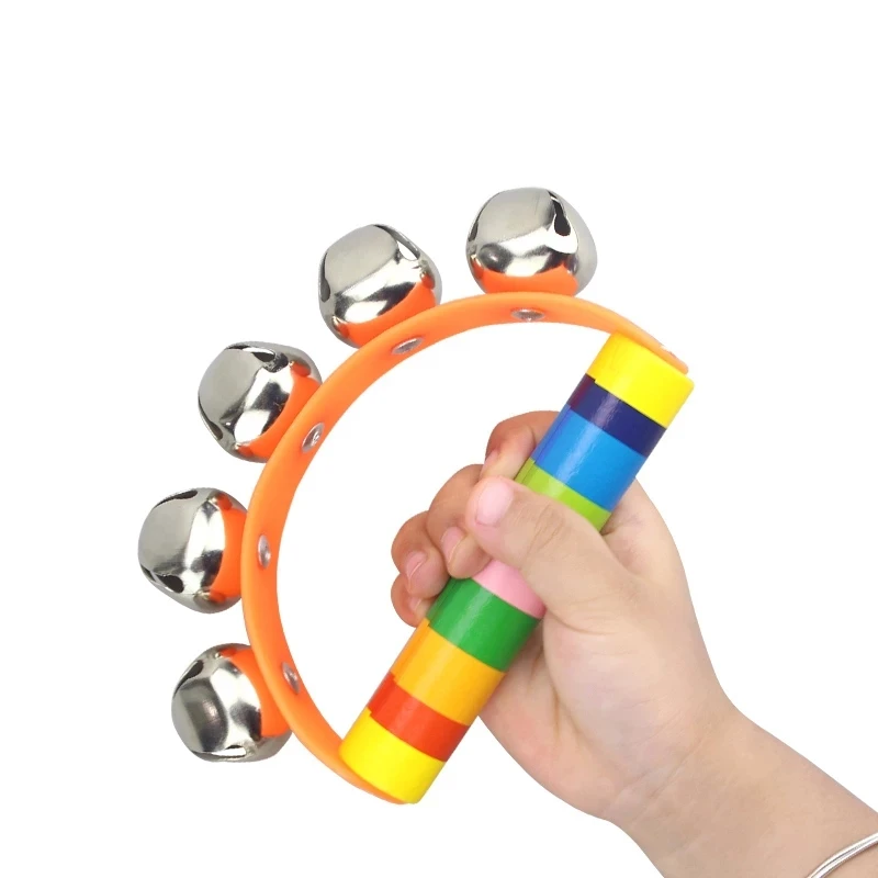 

Baby Toys 0-12 Months Jingle Shaking Bell Musical Instrument Hand Held Toddler Teether Rhythm Educational Instrument Toys Child