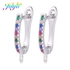 Застежки-крючки для сережек Juya сделай сам, радужные подвески, аксессуары для ручной работы, изящные изысканные украшения, цвет золотосеребро