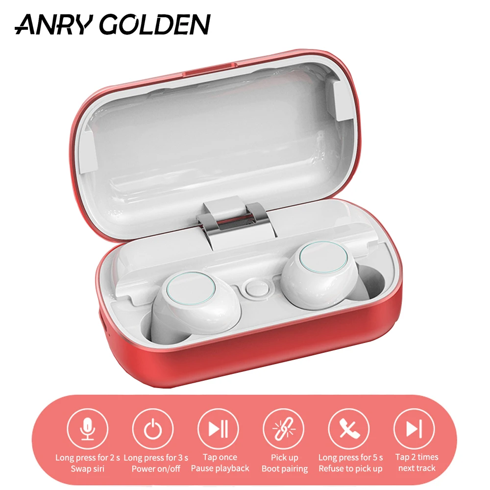 ANRY S8 TWS цельнометаллический зарядный ящик Tws 5 0 Bluetooth наушники HiFi беспроводные