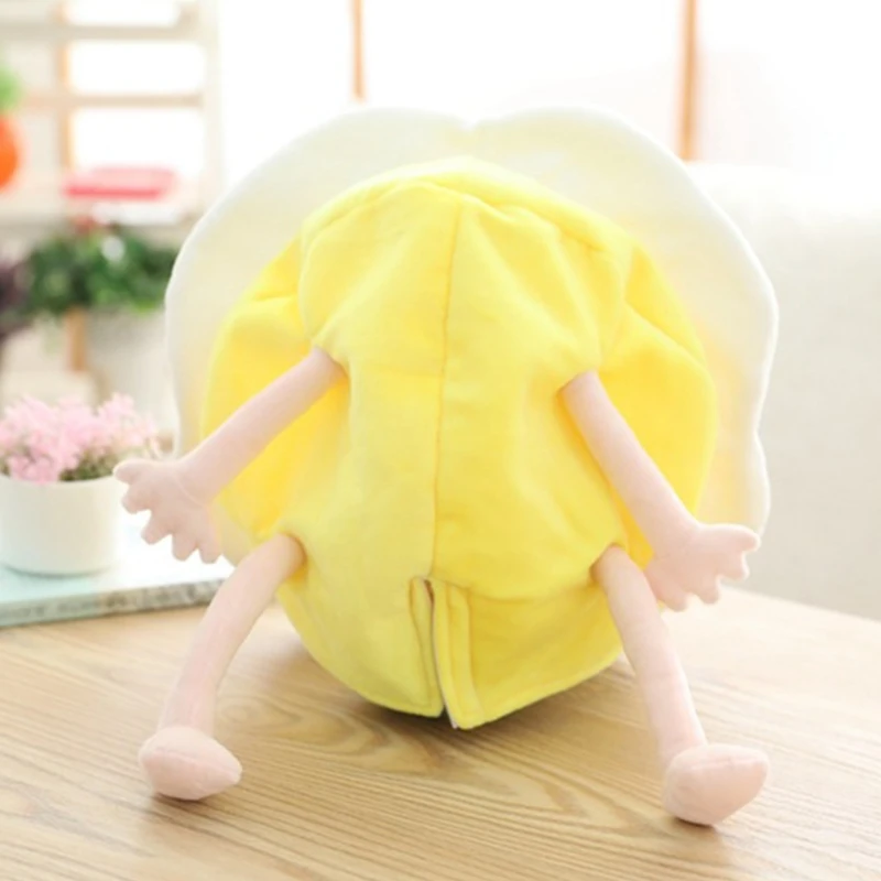 

Cute Poached Egg Plush Doll Hat Funny 3D Stuffed Toys Headgear Cosplay Party Cap