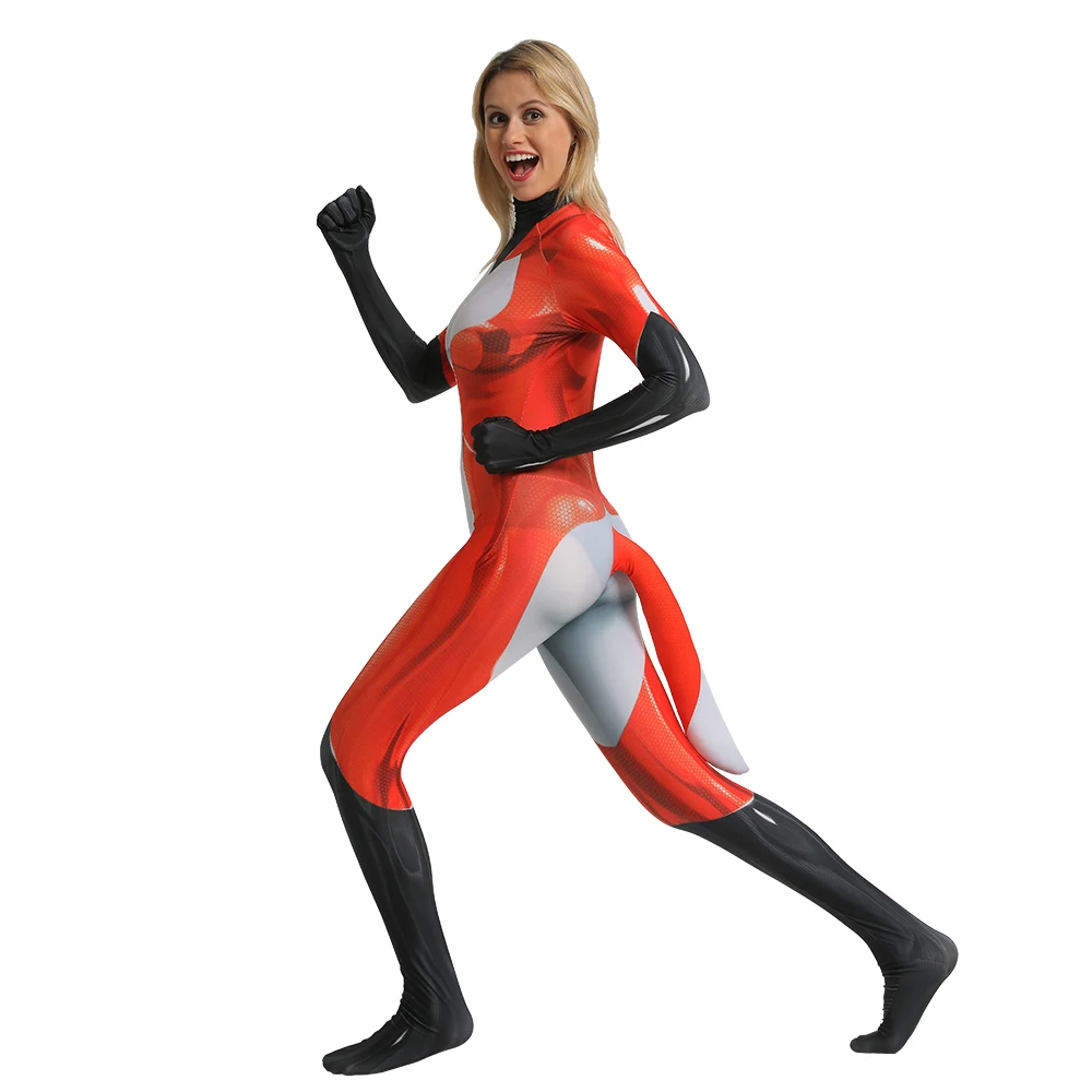 Rena Rouge Божья коровка кошка Нуар Косплей Костюм Хэллоуин лиса животное zentai костюм 3D принт спандекс боди для детей/взрослых с хвостом