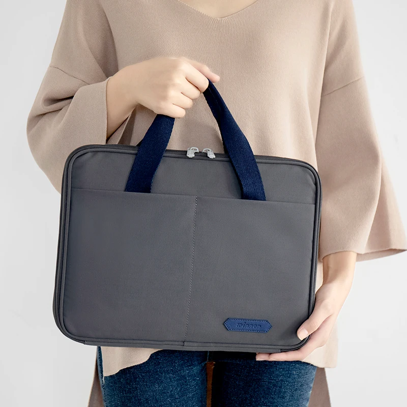 laptop bag case for macbook 13 14 15 inch laptop sleeve briefcase 15 6 notebook bag for dell acer asus hp business women handbag free global shipping