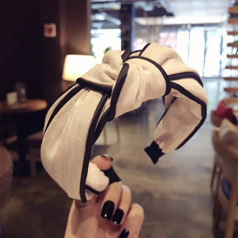 Модная женская повязка на голову Женский Ретро галстук-бабочка для девушек