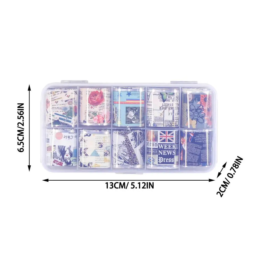 

Nail Art Starry Popular Fashion Sticker Safe Newspaper Nail Transfer Lace Paper Easy To Apply A Great Gift For Friends 10pcs/set