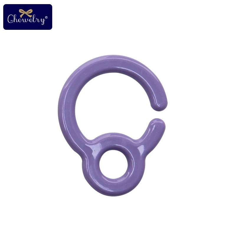 Purple hook 10 шт. крючок для пустышки пластиковые зажимы Прорезыватель кольцо звенья игрушка для десткой коляски Прорезыватель DIY пустышка Клип Детская Подвеска Товары для детей - Цвет: Purple hook