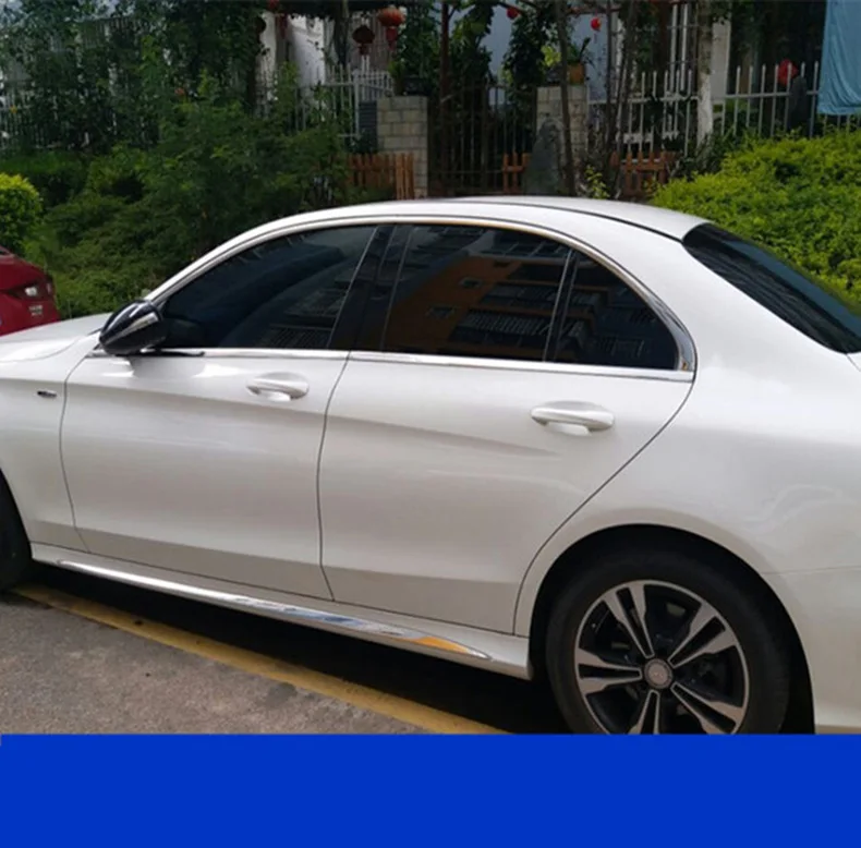 Украшение для окна автомобиля хромированная отделка mercedes benz C200 c180 C300 2016 2017 2018 2019