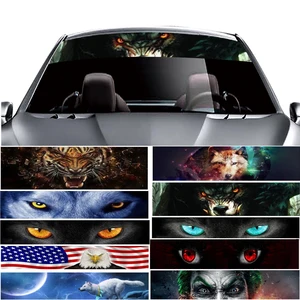 3d-наклейка на лобовое стекло 137x2, 1 см, триллер, пленка на лобовое стекло автомобиля с солнечной батареей, топ с оттенками