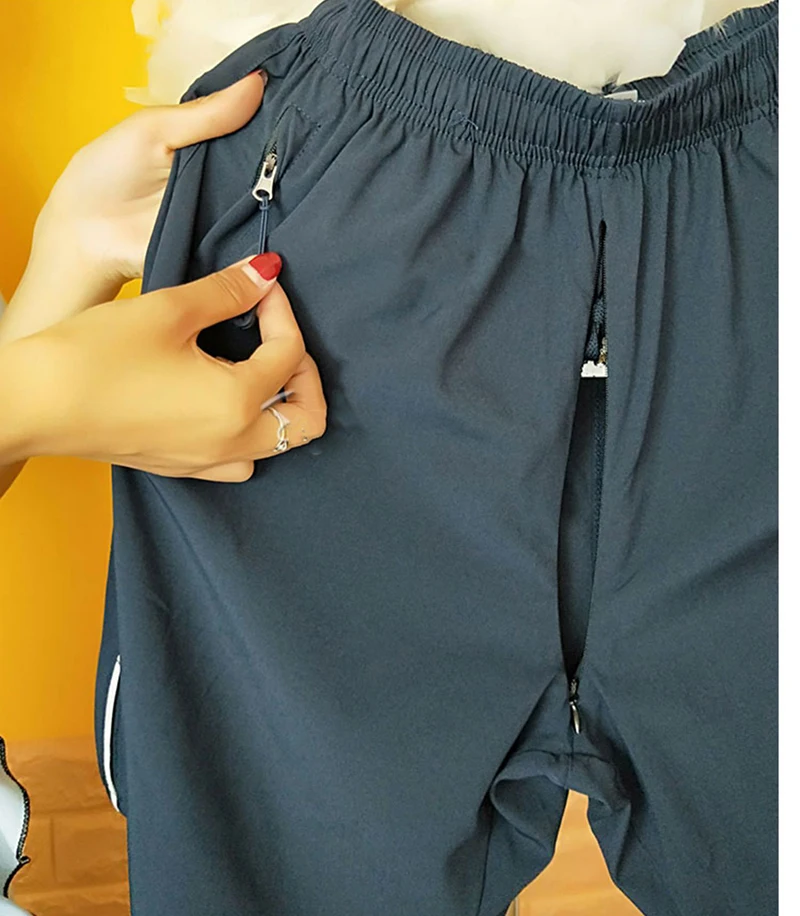 Леггинсы для мужчин и женщин спортивные шорты на молнии с промежностью Новинка |