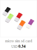 Micro sim sd кард-ридер usb 2,0 кард-ридер высокоскоростной мини USB 2,0 Micro SD TF T-Flash кард-ридер адаптер